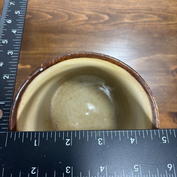 Antique Salt Glaze Hunting Mug with Hound Handle 1800s Stoneware Tankard - Picture 12 of 14